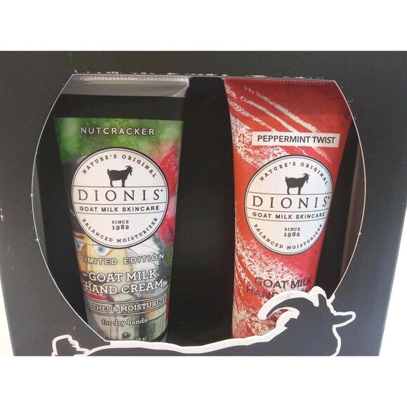 Dionis Goat Milk Skincare Hand Cream Nutcracker Peppermint Twist 1 Duo Pack 1 Oz - Picture 7 of 7